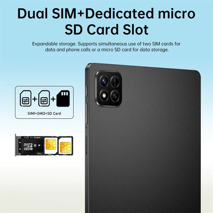 Tab 10.1" Android 15 22GB+2TB 5G Dual SIM Tablet Global Version WIFI Kids Gift Tablet PC - RyglobalEstore