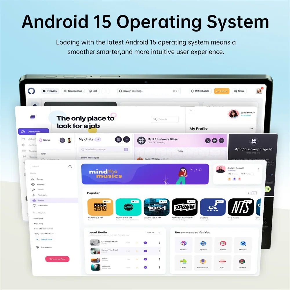 Tab 10.1" Android 15 22GB+2TB 5G Dual SIM Tablet Global Version WIFI Kids Gift Tablet PC - RyglobalEstore