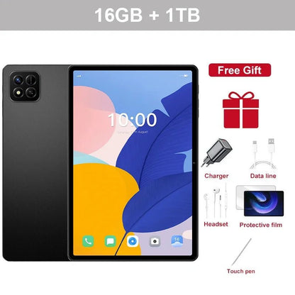 Tab 10.1" Android 15 22GB+2TB 5G Dual SIM Tablet Global Version WIFI Kids Gift Tablet PC - RyglobalEstore