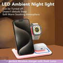 three-in-one wireless charger foreign trade explosions desktop folding mobile phone holder wireless charging multi-function 15w Ryglobalstore